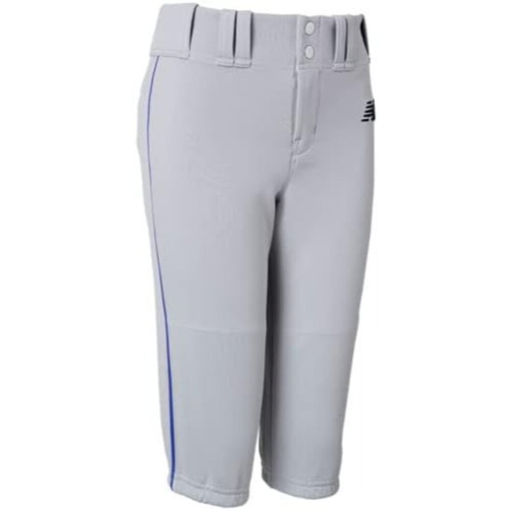 New Balance Youth XL Adversary 2.0 Baseball Knicker Pants Gray Navy Piped NEW